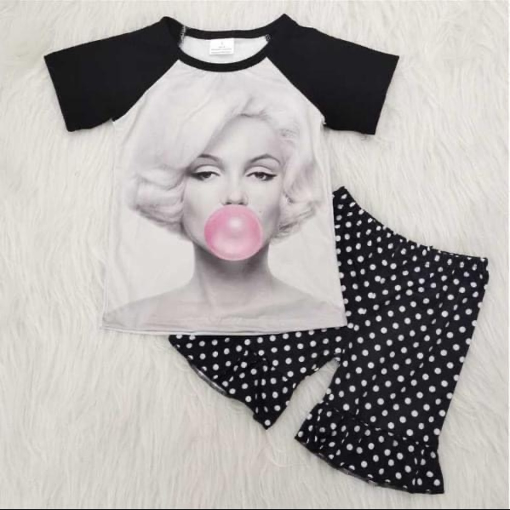Marilyn Monroe girls shorts set